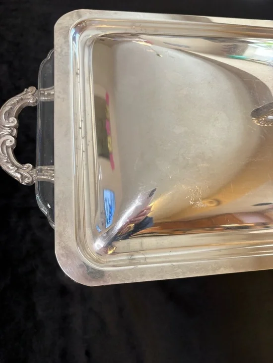 Vintage Silver-Plated Covered Chafing Dish/ Casserole Server - Picture 6 of 15